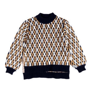 Stine Goya Cable Knit Wool Sweater Womens Small Designer Scandinavian Pullover